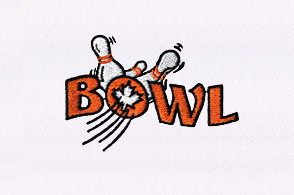 Bowling Team Embroidery Design