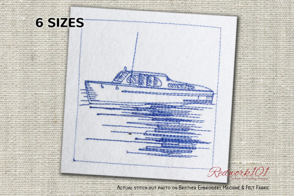Cabin Cruiser Boat Bluework Review for Seasonal Embroidery