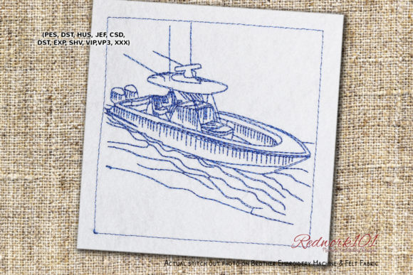 Centre Console Boat Embroidery Design Review