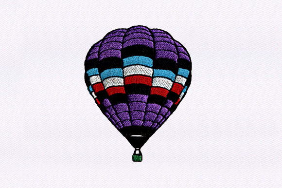 Hot Air Balloon Embroidery Design