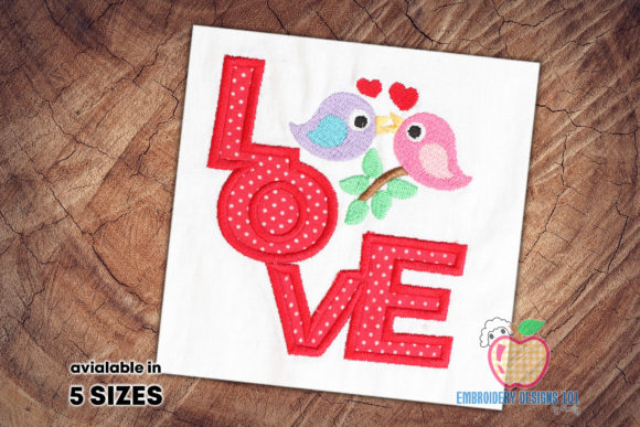 Love Birds Embroidery Design