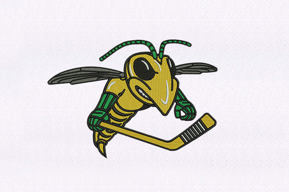 Player Hornet Embroidery Design