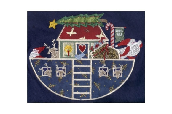 Santa’s Ark Applique Review: A Festive Embroidery Design for Seasonal Creations